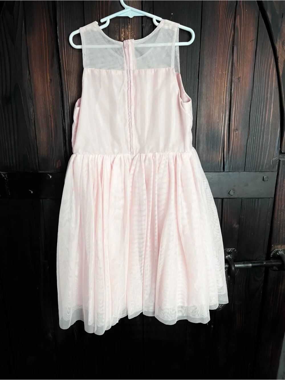 H&M Pale Pink Tulle Dress with Black Bat Appliqués